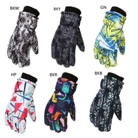 Gants de Ski pour enfants, garçons et filles, imprimés, doublure coupe-vent, mitaine pour enfants de 4 5 6 7 8 9 10 11 12 ans, accessoires d'hiver 2