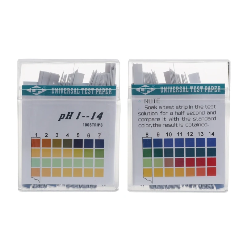 

100 Strips 1-14 PH Alkaline Acid Indicator Paper Water Saliva Litmus Testing Kit