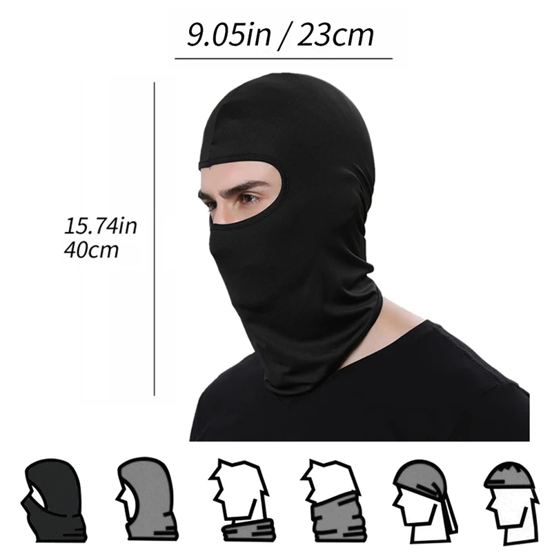 Masque intégral cagoule de vélo pour homme, bonnets Skullies, casquette de  casque de moto de cyclisme, masque de ski, protection solaire UV,  couvre-visage - AliExpress