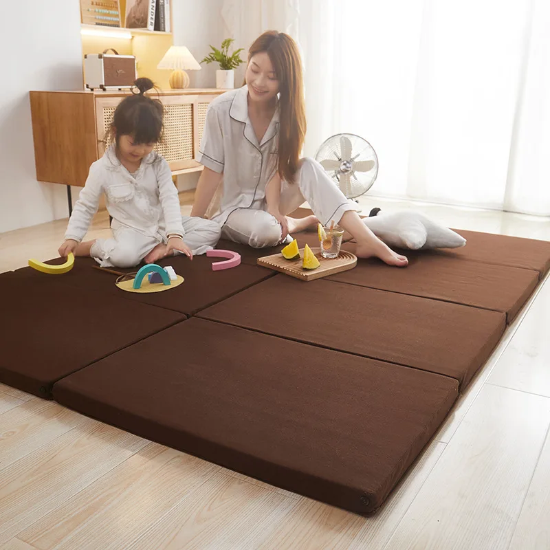  Tapete de tatami para el suelo, colchón enrollable, sofá cama,  futón japonés, plegable, para dormitorio de estudiantes, futón grueso,  transpirable, colchoneta para dormir (color : D, tamaño: 59.1 x 78.7 in) 
