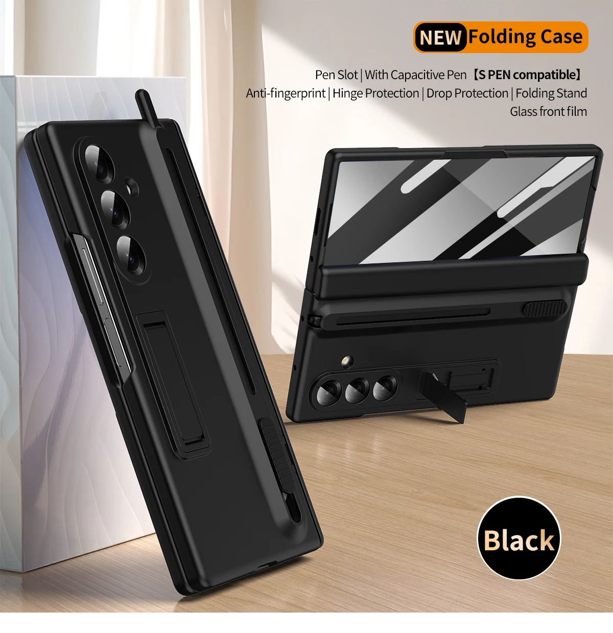 All-in-One Protective Case with S Pen and Telescopic Slot