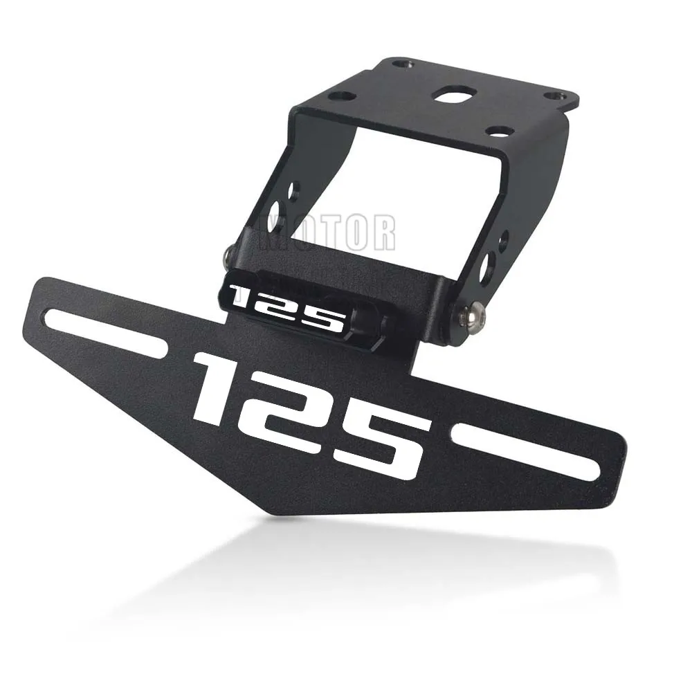 KTM DUKE 125 250 390 200 Duke390 20172026 2025 2024용 LED 라이트가 있는 오토바이 리어 라이센스 플레이트 테일 프레임 홀더 브래킷