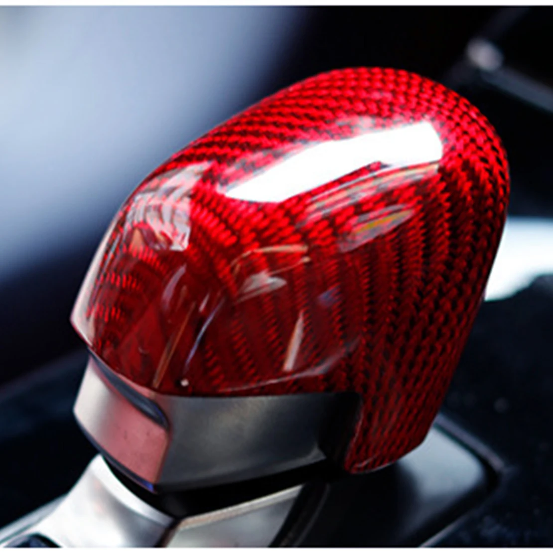 

Gear Shift Knob Trim Cover Fit for Lexus RX350 500h 2023 2024 Red Carbon Fiber