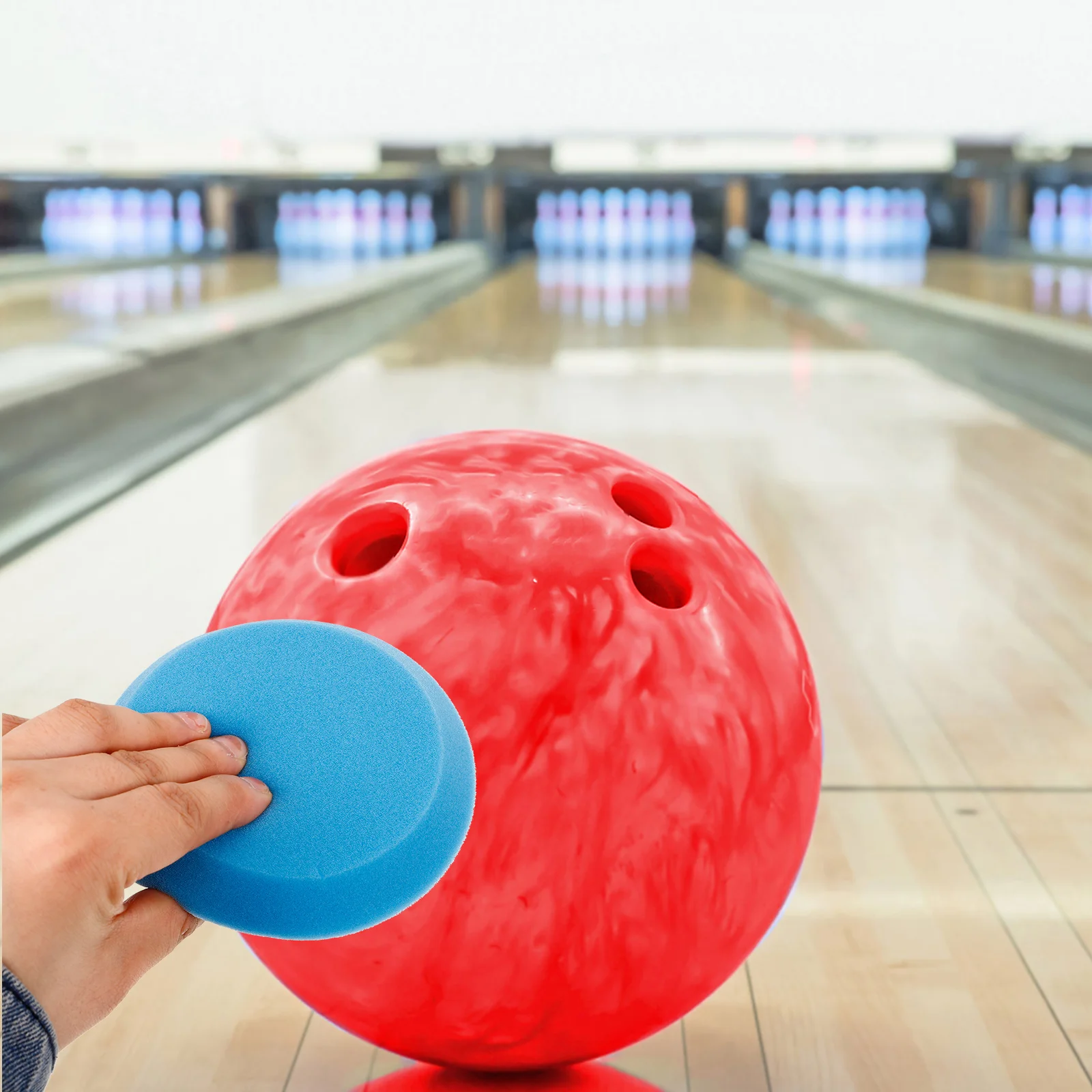4 Pcs Bowling Ball Polishing Sponge Sponges Balls Portable Pad Professional Reusable Cleaner Pads for Cleaning