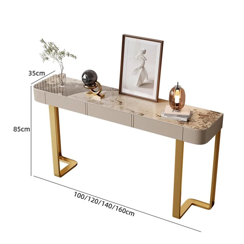 Consolle di lusso italiana con contenitore Sottile consolle da ingresso per soggiorno Rettangolo Glam Woonkamer Tafel Furniture - immagine 2