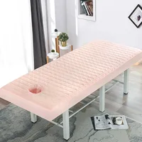 Beauty Salon Massage Table Fitted Bed Sheet, Skin-Friendly Massage Sheet, SPA Treatment Bed Cover with Breath Hole, 3 Sizes 2