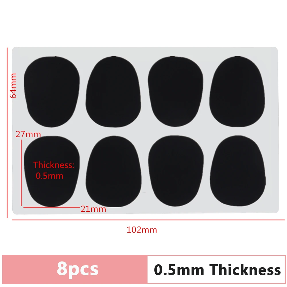 8pcs/16pcs Saxophone Accessories Standard 0.5mm/0.8mm Alto Tenor Saxophone Mouthpiece Cushions Pads