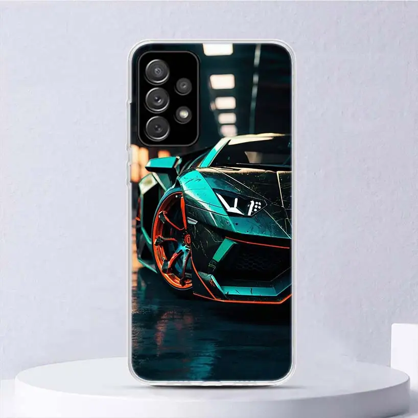 Men's Sports Car Soft Phone Case - Sleek Design for Samsung Galaxy Series