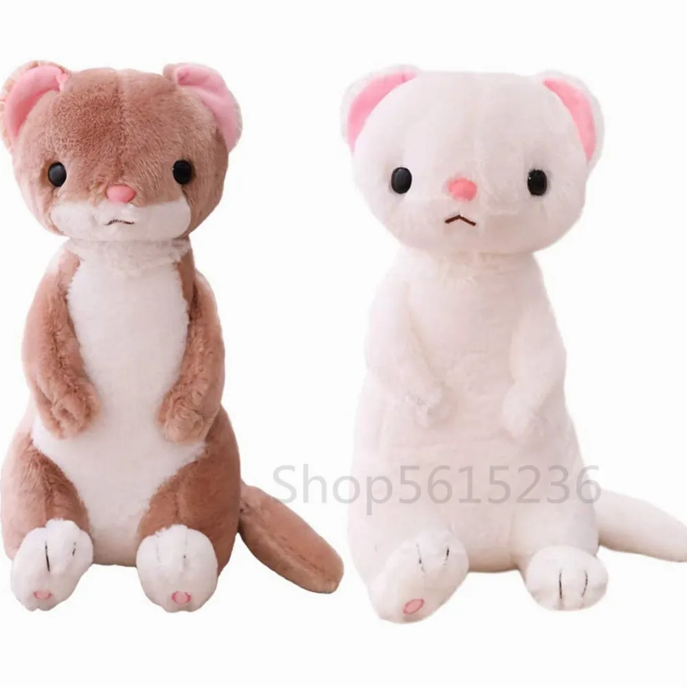 1pc Cute Cartoon Sitting Ferret Animal Stuffed Plush Toys Soft Plush