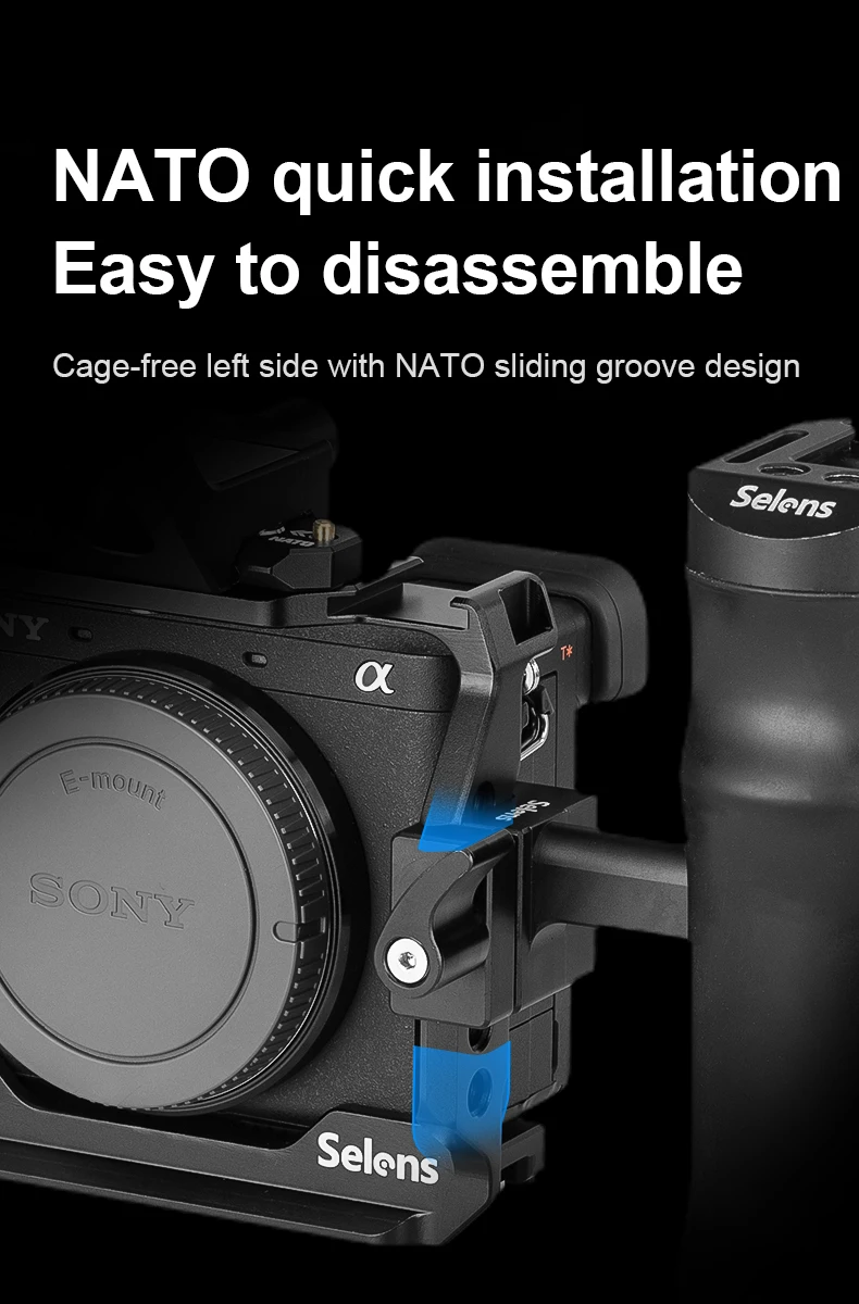 DSLR Camera Cage with Multiple Expansion Holes for SONY A7CII/A7CR Photography P