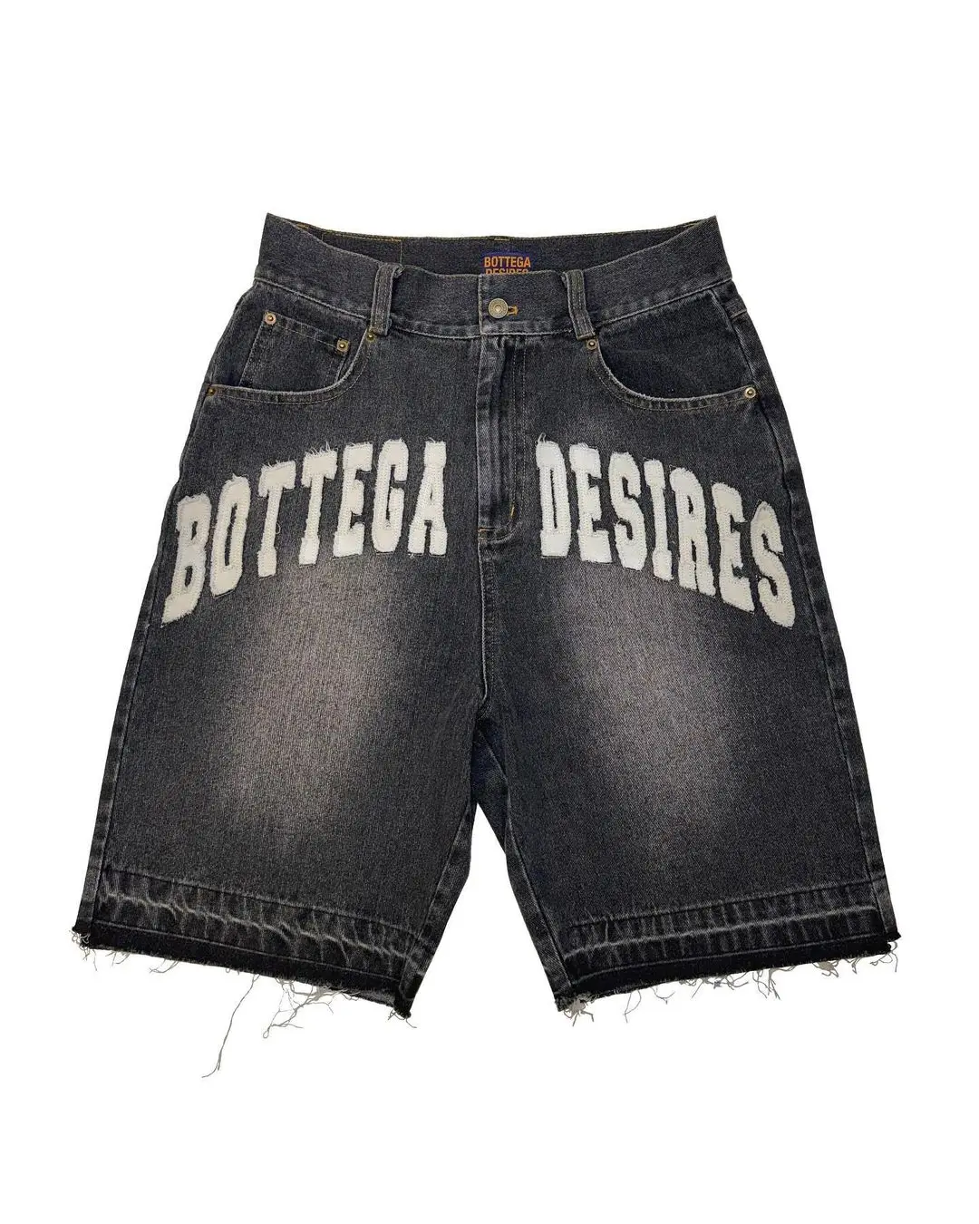 Tendência vintage carta bordado baggy jeans novo punk casual