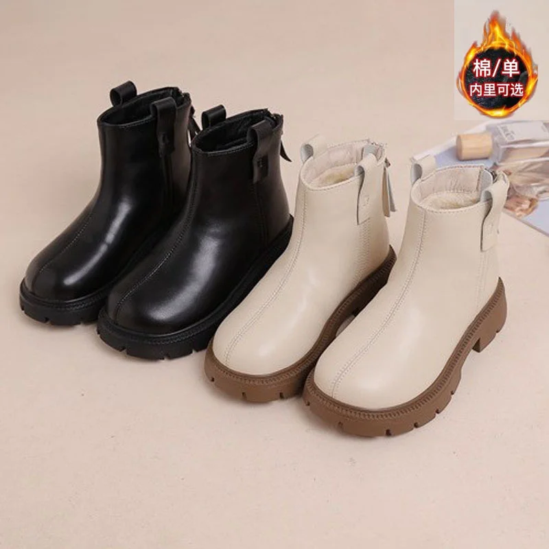 

Children's 2023 New Princess Boots for Kids Non-slip Outdoor Shoes Girls Spring Autumn Leather Short Hiking Boots