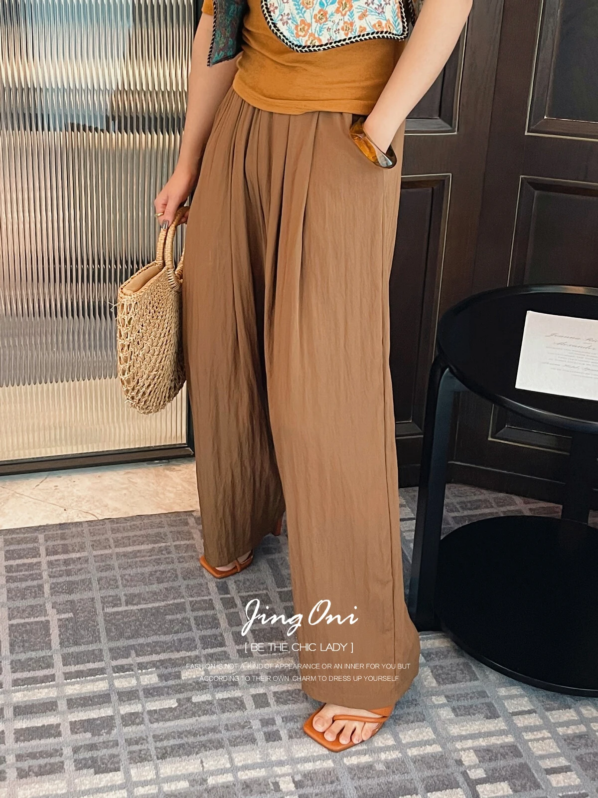 Satin Pants Y2k Woman Clothing Spring Summer 2024 Korean Style Luxury Fashion Vintage High Waist Wide Leg Gothic Trousers Long