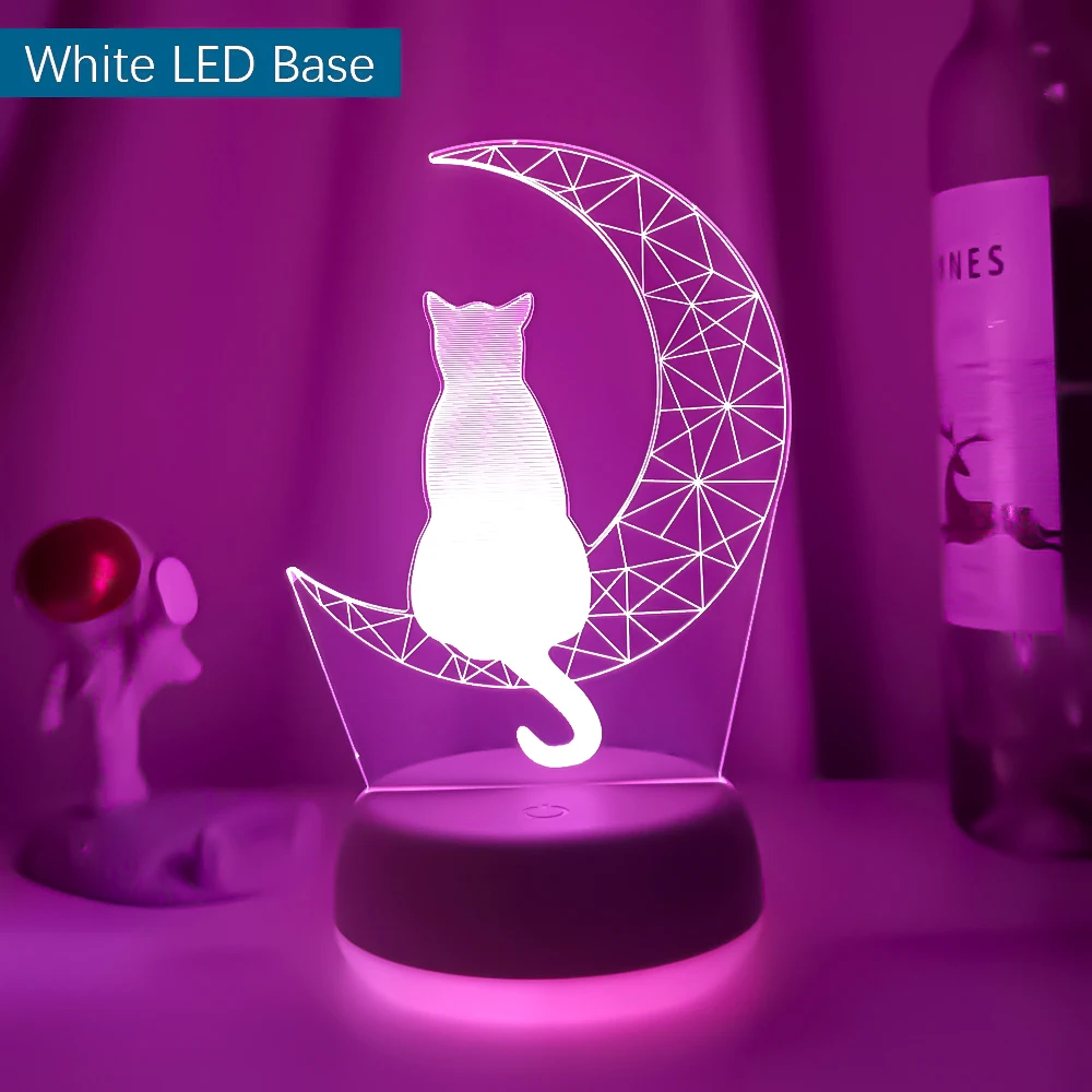 Newest 3D Acrylic Led Night Light Moon Table Lamps