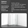 Modern Luxury Freestanding Drilled Bathroom Triple Glass Hinged Shower Door Frameless Glass Screen Tempered Glass Shower Door 5