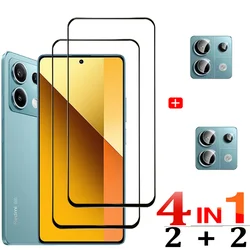 Enhanced Protective Tempered Glass & Lens Film - Anti - Scratch Screen Protector for Redmi Note 13 4g (4 - in - 1 Glass Film)