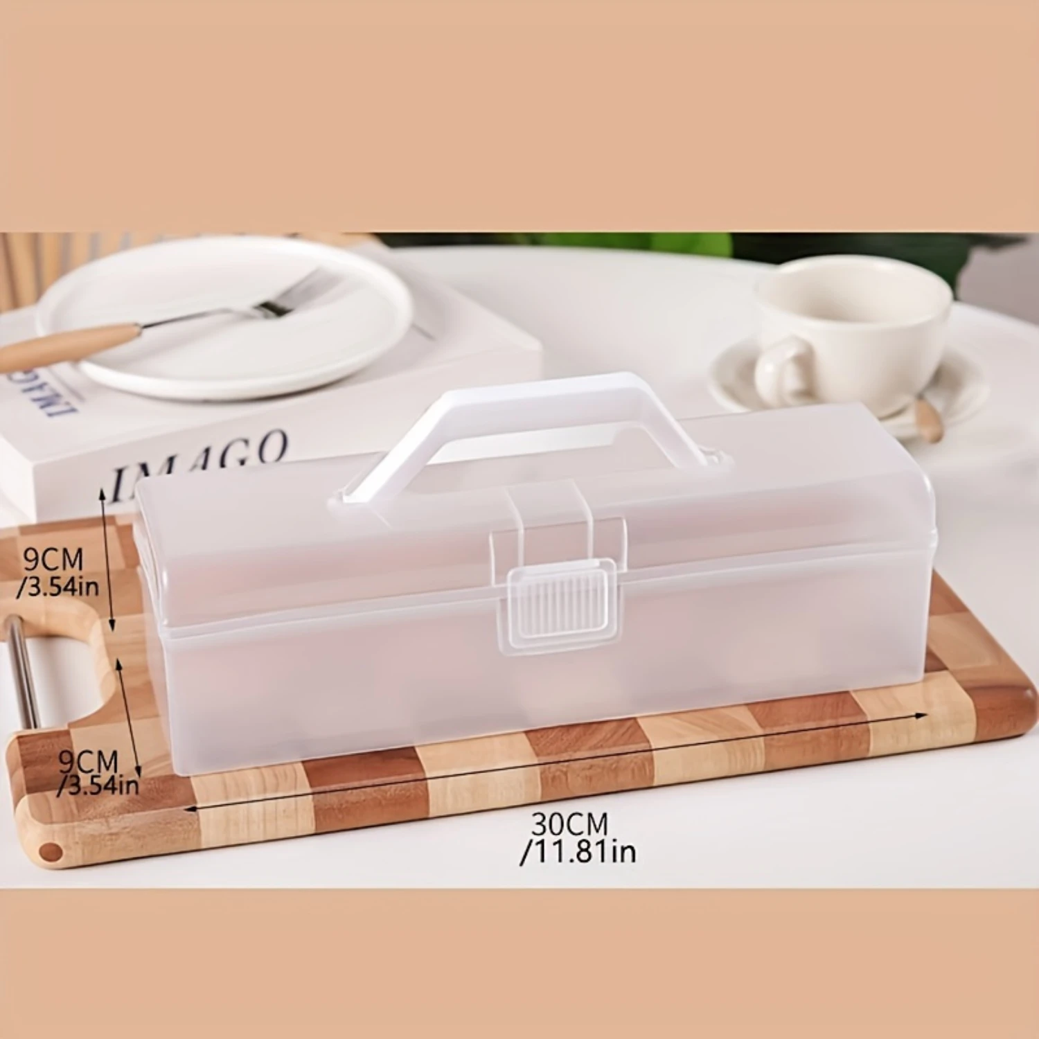 1Pc Leak-Proof Kitchen Container For Bread, Cake & Fruit-Perfect For Baking, Picnics & Parties-Durable Plastic, Food-Safe