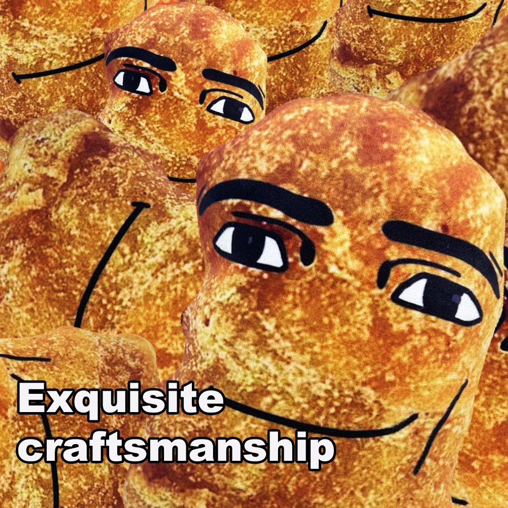 Cute Stuffed Animal Doll Cute Chicken Nuggets Stuffed Plush Toy Cartoon Chicken Nuggets Anime Smiling Doll for Kids and Adults