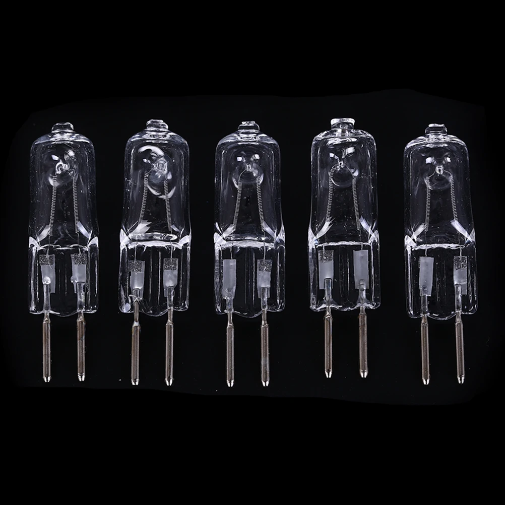 크리스탈 라이트 기계 작업 램프, G5.3, 220V, 35W, 50W, 할로겐 램프 구슬, 노란색, 밝은 색상, 투명 전구, 5 개