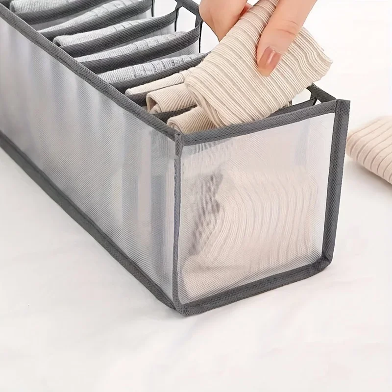 11 Grids Underwear Organizer, Fabric Socks Bra Divider Closet Storage Box for Household Underwear, Socks, Clothes, Stockings 4