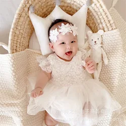 Nouvel oreiller orthopédique anti plagiocéphalie pour nouveau né,coussins de literie en forme de couronne entourée de points, accessoires de décoration pour chambre de bébé garçon ou fille, 
