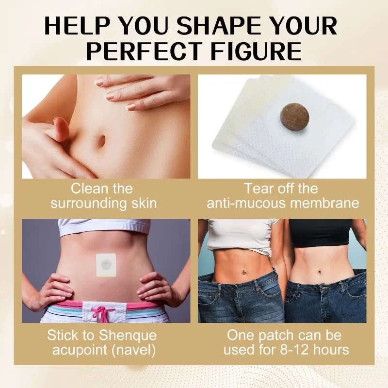30pcs Slimming Patch Body Slim Patch Fat Burning Paster Thigh Belly Hip Weight Lose Shaping Navel Sticker Fat Burner Weight Loss