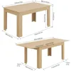 Extendable Dining Table for 6-10 Person, Wooden Dining Room Table, Meeting for Small Kitchens, Dining Office Areas 2