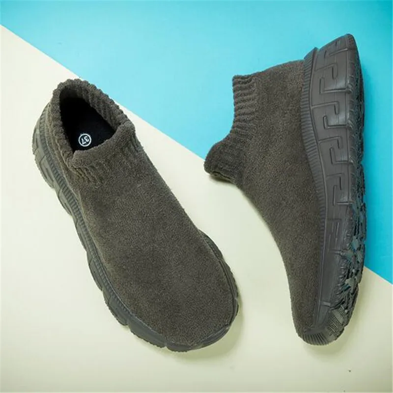 2023 New Autumn High Quality Winter Women Shoes Sneakers Couples Flying Knitted Nylon Suede Cotton Shoes Women Men Casual Shoes