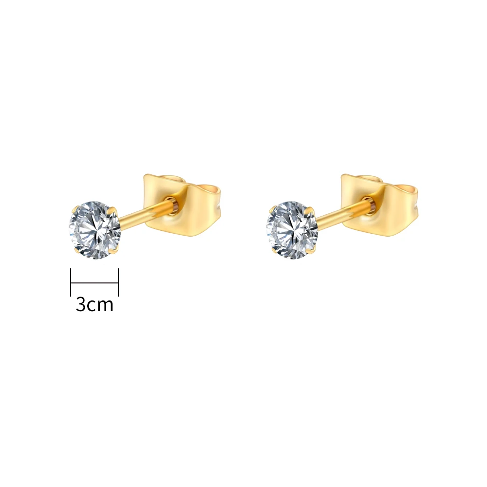 Gold 3mm 1 Pair