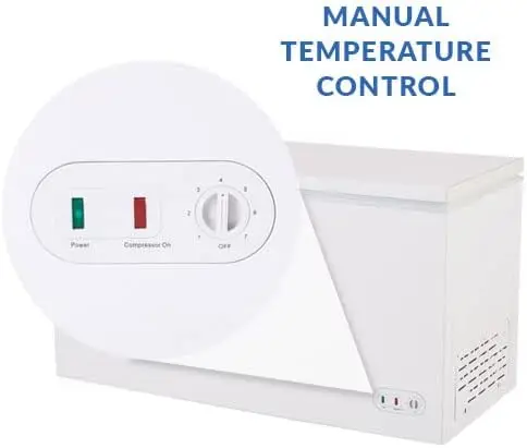 Commercial Chest Freezer 23. Cu Ft Capacity Solid Top White Large Storage Adjustable Feet Keeps Freezer Level on Uneven Surfaces