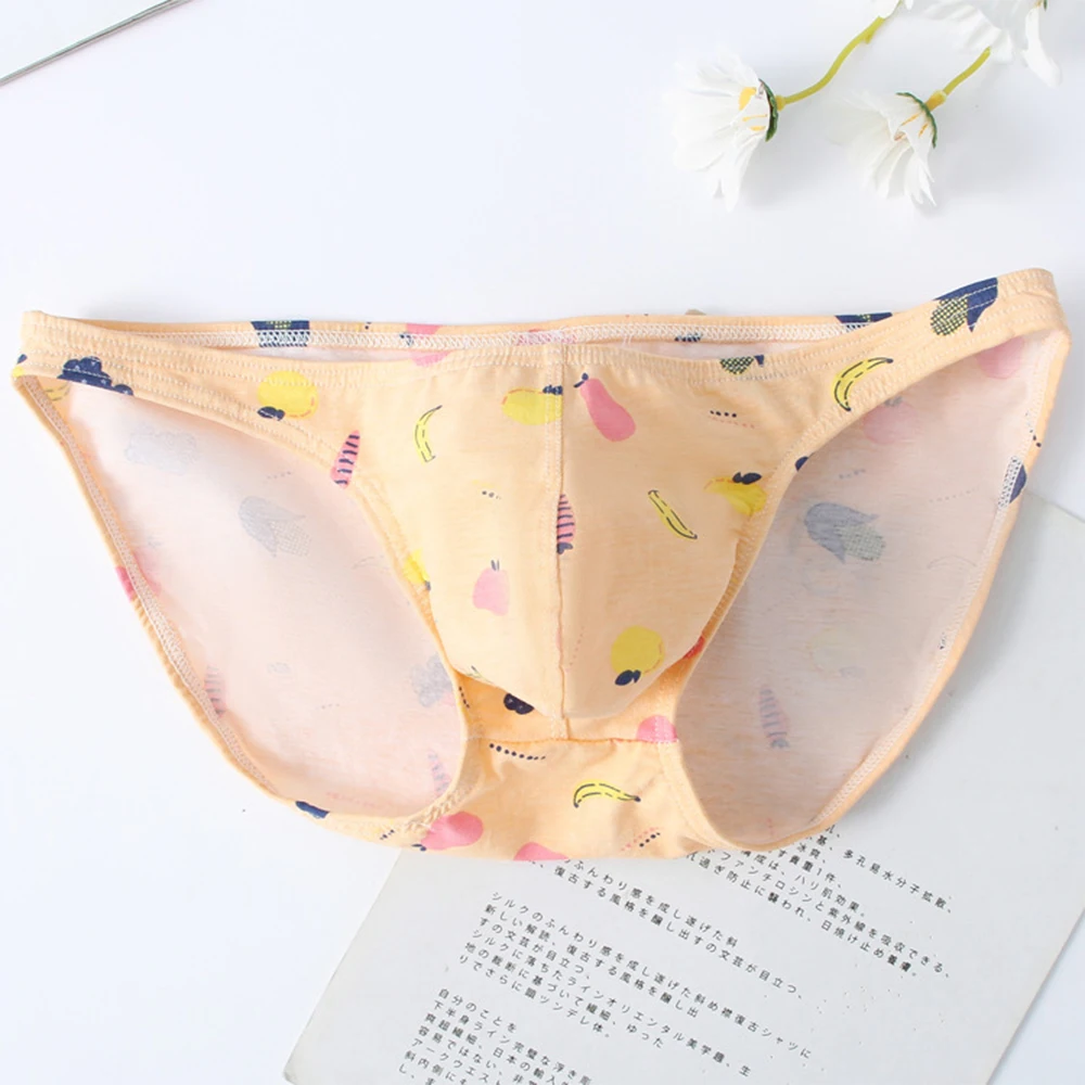 

Mens Briefs Convex Pouch Underpants Low Waist Sexy Cotton Underwear Comfort Printed Stretch Breathable Sissy Panties Lingerie