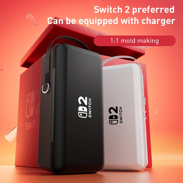 Switch 2 Hard Shell Carrying Case, Storage Bag for Console & Accessories 4