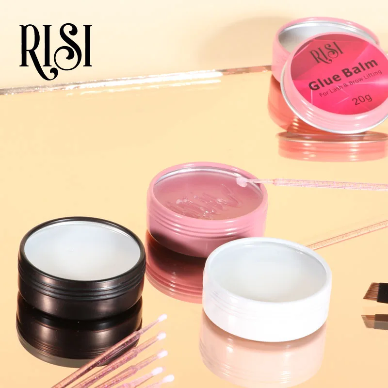 RISI Long Lasting Eyelash Glue Balm Cherry Smell Lash Glue Balm Lami Glue Balm lashlifting Strong Hold Hot Sale Glue Balm