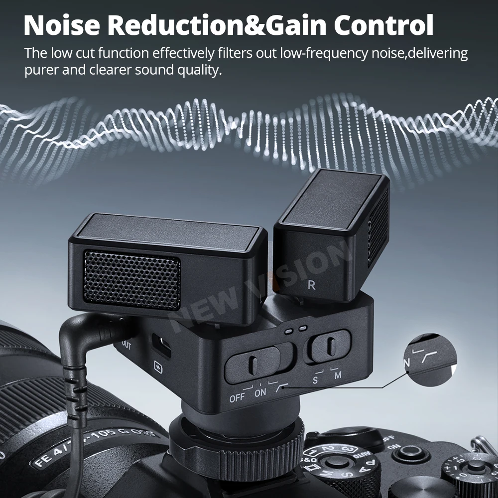 ZENIKO OC-D1 Stereo On-camera Microphone Cardioid Dual 180