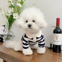 Polo d'été pour chiens, vêtements pour chiots, Bichon Frise, Chihuahua, sweat-shirt à rayures pour chiens, gilet rafraîchissant pour petits et moyens chiens 3