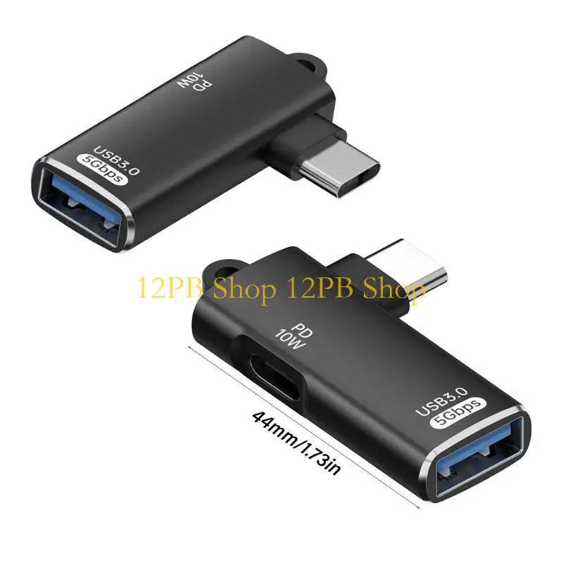 12PB 고속 USB C-USB A OTG 어댑터 변환기(태블릿 전화 노트북에 적합한 최대 100W 전원 공급 장치 빠른 충전 포함)