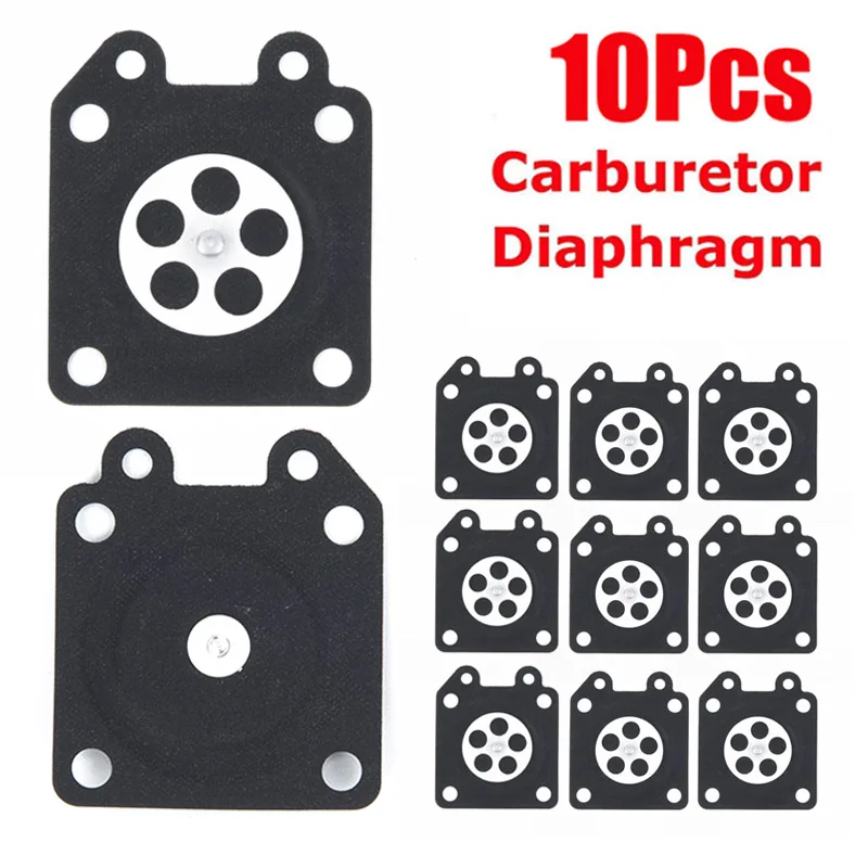 10 PC Set Chainsaw Carburetor Metering Diaphragm 28x33mm Compatible For 95-526 95-526-9 95-526-9-8 Engine Parts