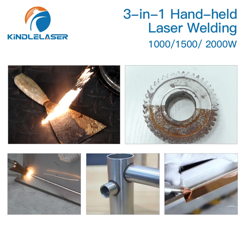 KINDLELASER 1000/1500/2000W Carbon steel/Aluminum/Stainless steel Fan-cooling Mini Laser Welding/Cutting Machine 3