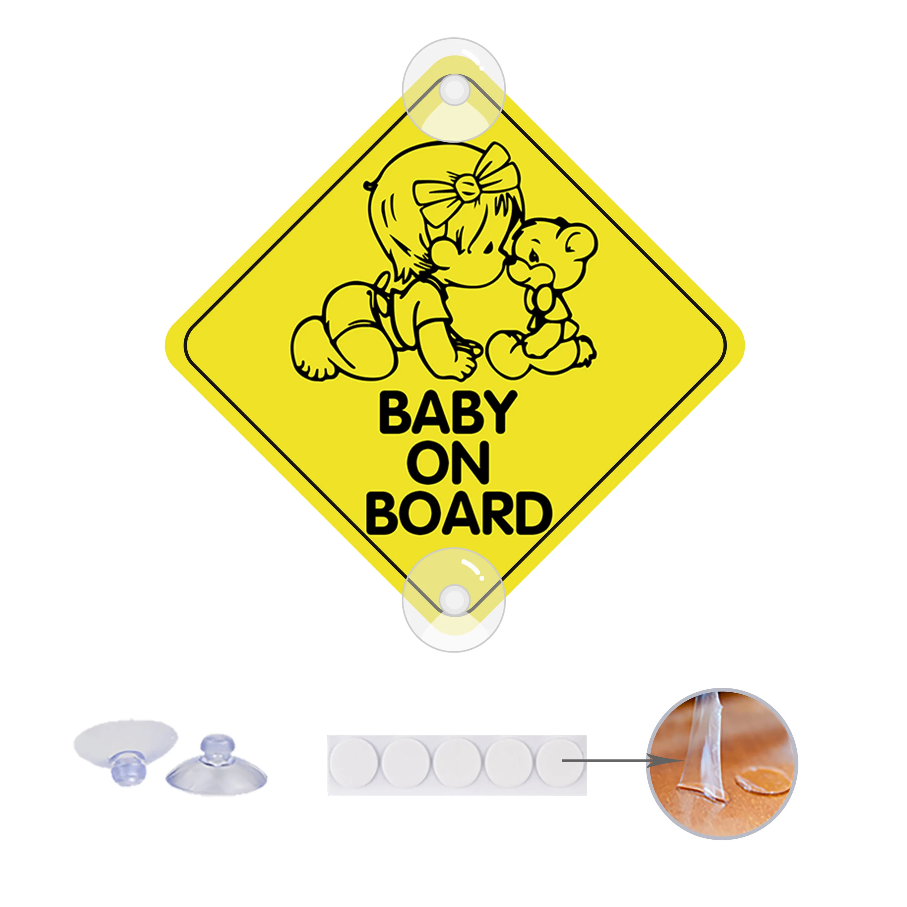 Baby on board Self-adhesive labels, (H)150mm (W)150mm