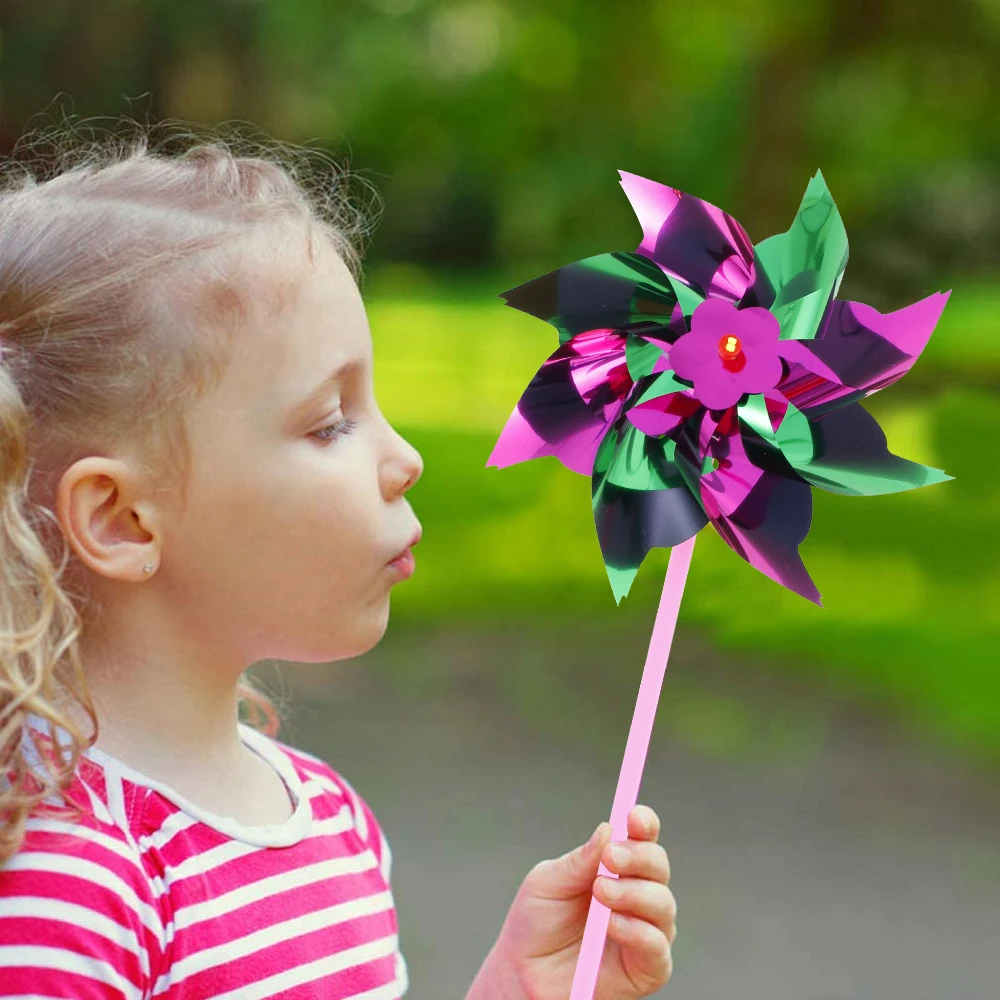 Pinwheel Plastic DIY Lawn Windmill Decorative Wind Spinners for windmill toys wind spinner garden windmill Garden Yard Decor Toy 50Pcs