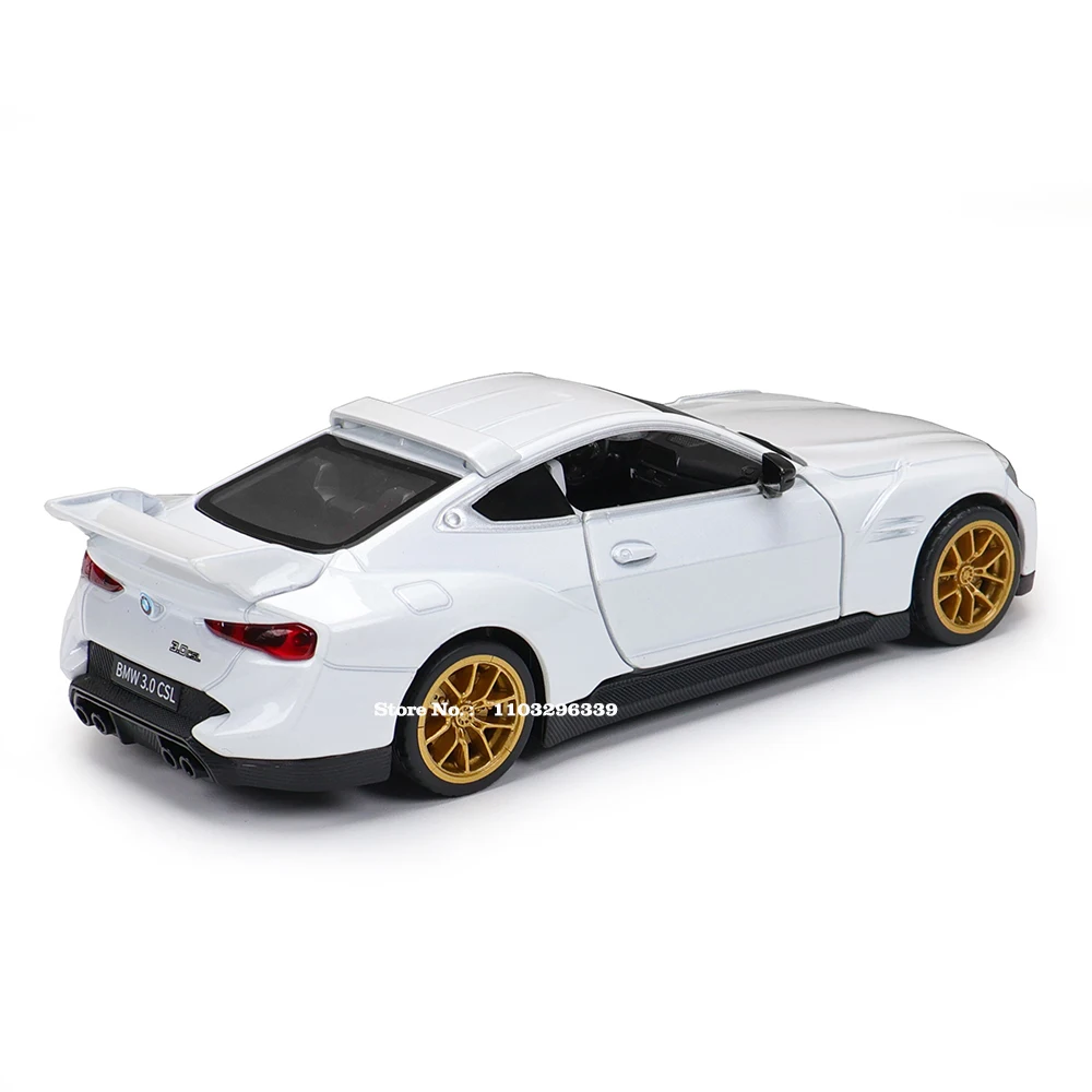 MSZ 1:32 BMW 3.0 CSL X7 racing alloy car model children's
