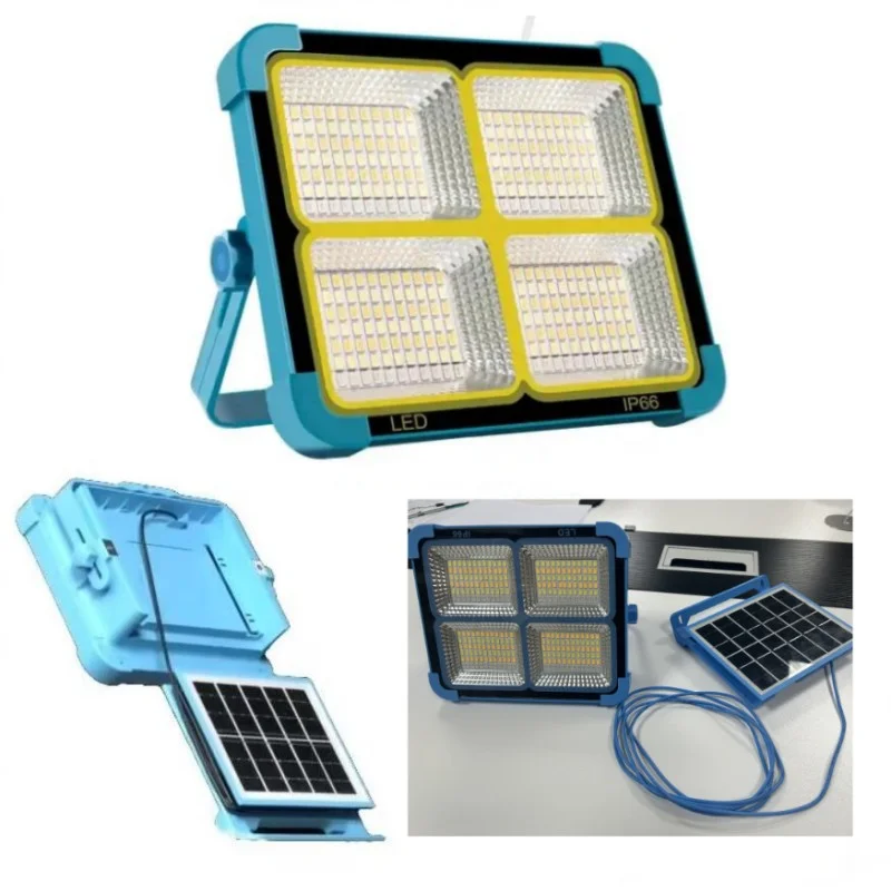 

Camping Lamp Removable Solar Panels One Split Outdoor Emergency Work Light Rechargeable Solar Flood Light Waterproof Portable