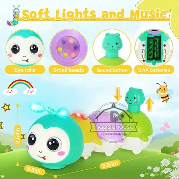 Crawling Baby Toys 6 to 12 Months Toddler Light up Musical Toys Baby Toys 7 8 9 12 Months Early Educational Toys for Infant Toys 2