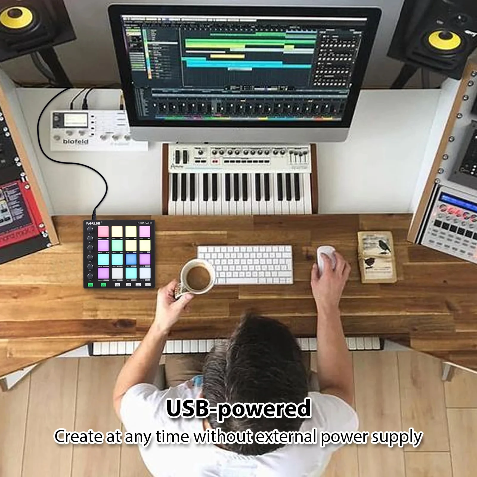worlde orca pad 16 MIDIコントローラー 指ドラム mpc Worlde ORCA PAD16 MIDI Controller User Manual