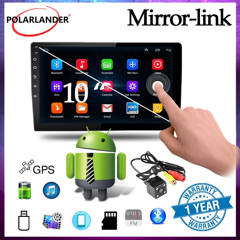 

Car Radio Android 2 Din 9/10 inch Universal Multimedia Player GPS WIFI Auto Car Player Bluetooth MP5 Player Support Mirrorlink