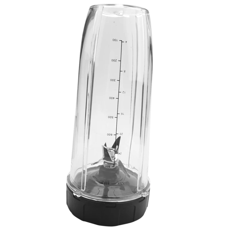 Cup With Spout Lid And Blade 7 Fins Gear Replacement Parts Blade Assembly 32Oz For NUTRI NINJA BL450/BL456/ BL455-A015