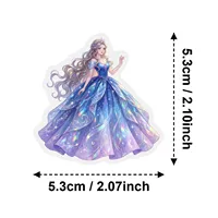50 Pcs Dreamy Princess Dress Clear PET Stickers Waterproof Decorate Phone Album Scrapbook File Folder Helmet Guitar Cup Decals 4
