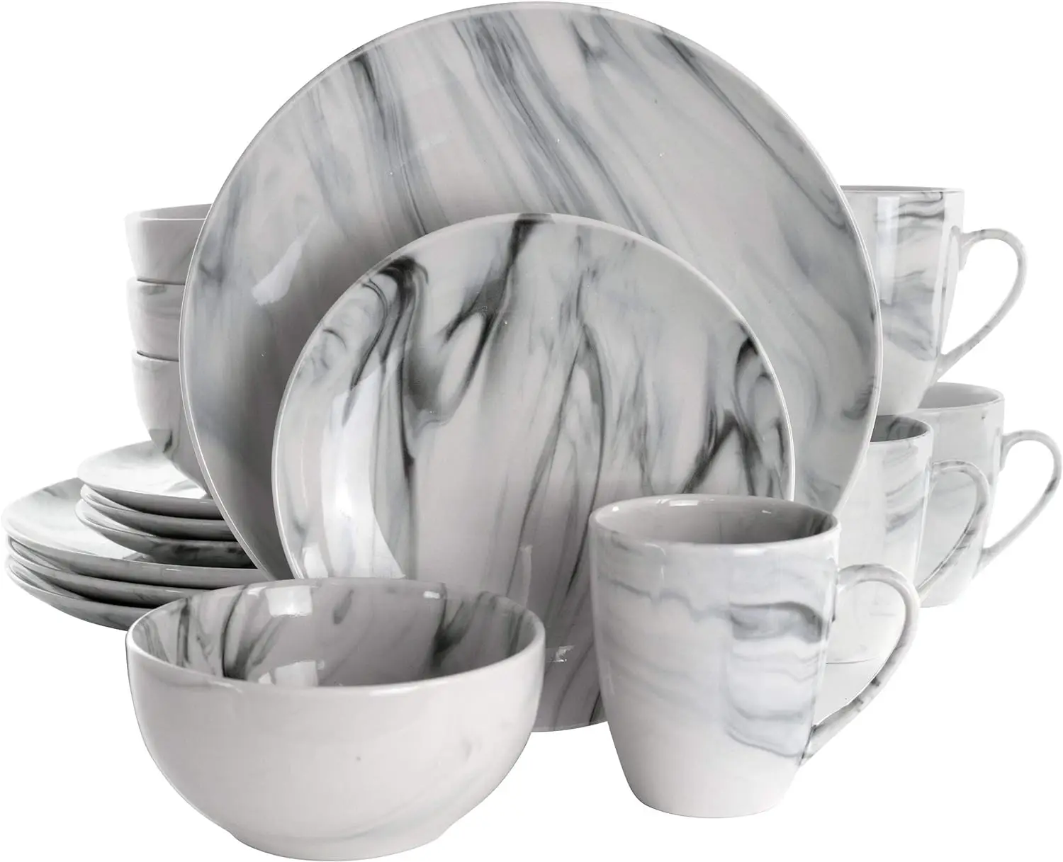 

Round Gloss Dinnerware Dish Set, 16 Piece