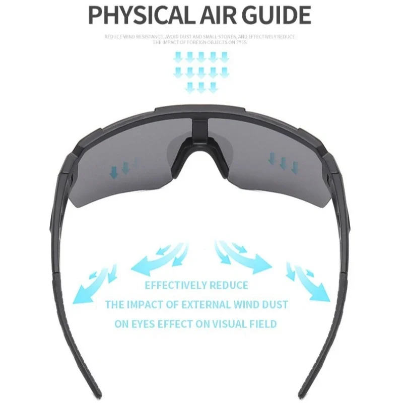 Wrap-around Sports Glasses Mirrored Reflective Lenses UV Protection Anti-Fog for Cycling Skiing Outdoor Activities Men Women