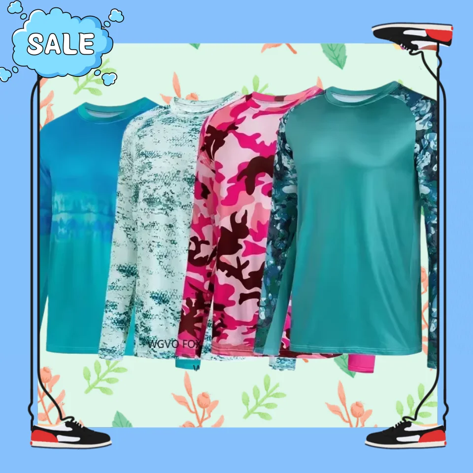 남성용 긴팔 낚시 셔츠 야외 자외선 차단 통기성 안티-UV 낚시 의류 낚시복